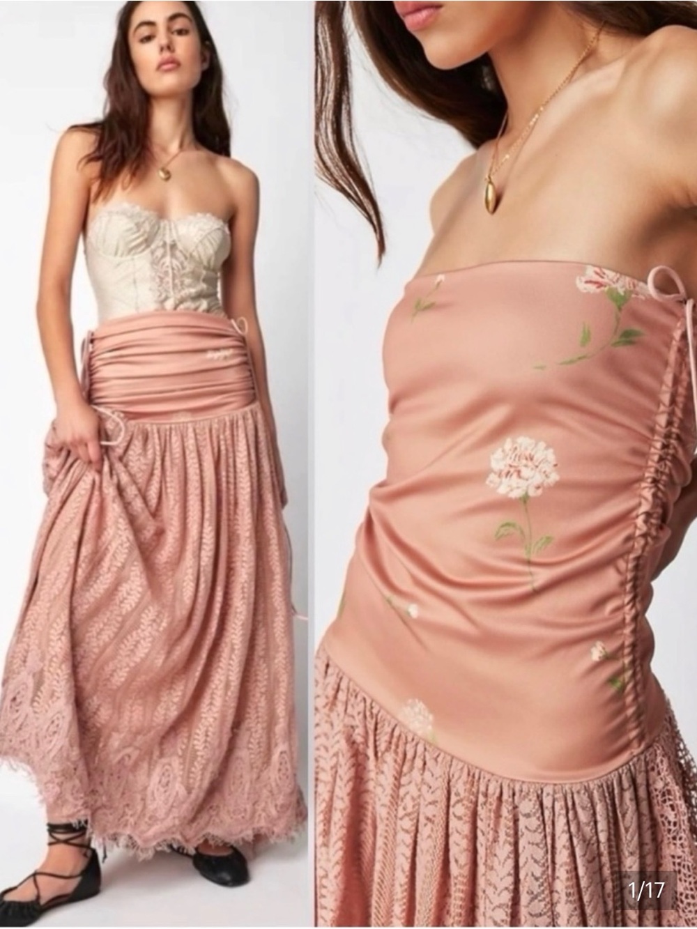 Free People Rosie Plains Convertible Skirt Bohemian Size L